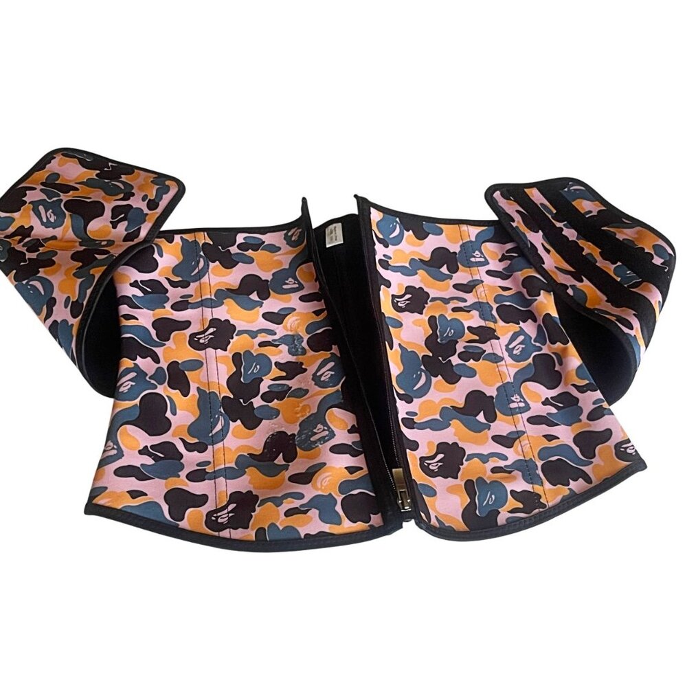 Plus Size Latex Camouflage Print Single Belt High Compression Waist Trainer 2XL - Picture 7 of 8